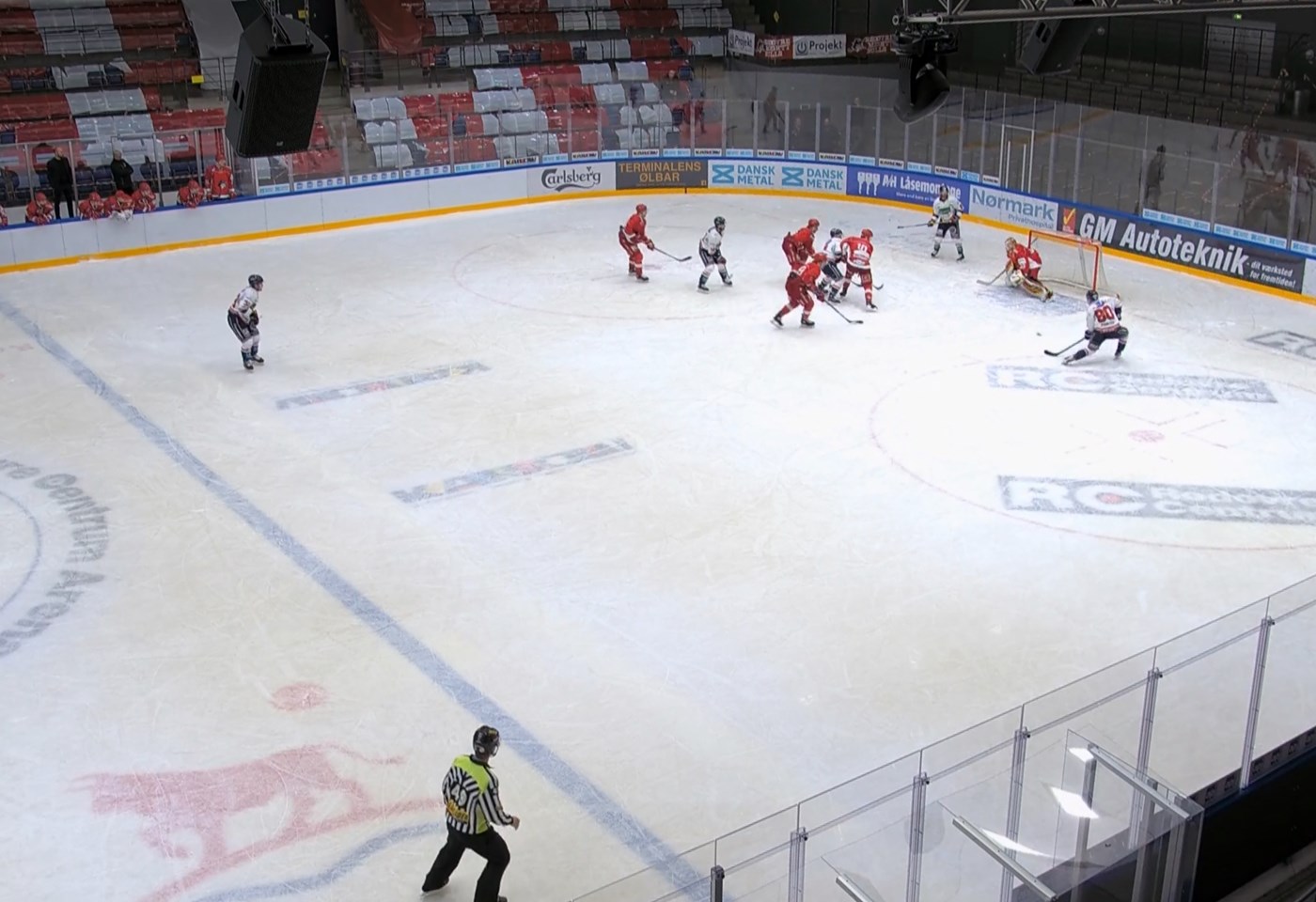 Radim Pirouteks scoring til 4-5 i dagens kamp i Rødovre.