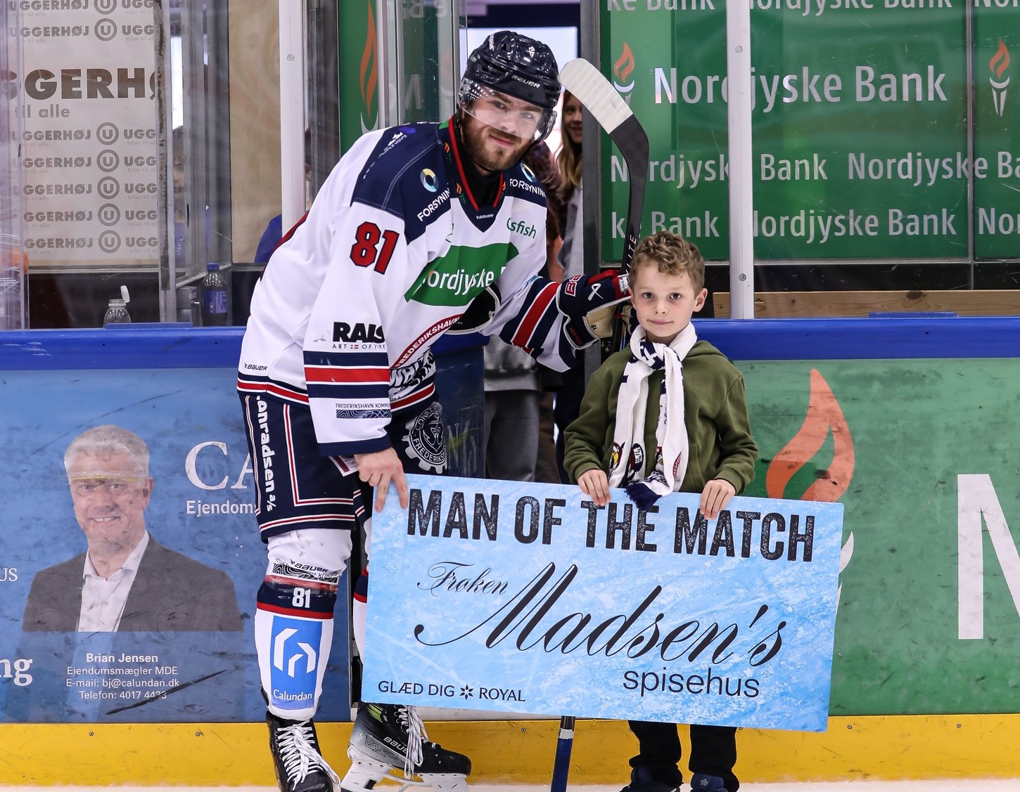 Kaptajn Christian Mieritz blev fortjent kåret til Man of the match