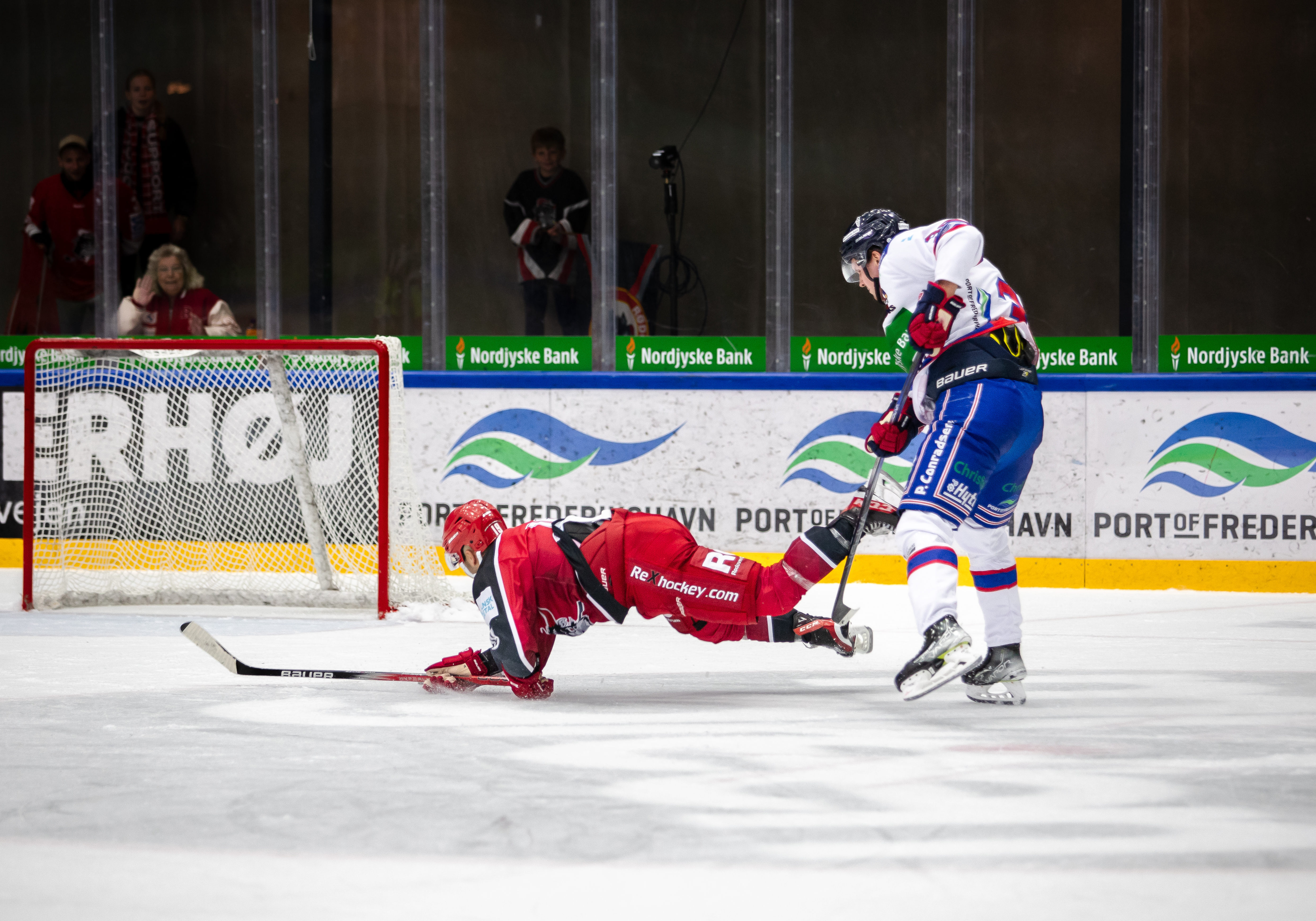 Pontus Englund spillede sin bedste kamp i White Hawks-trøjen. Men det var ikke nok til point mod Odense.